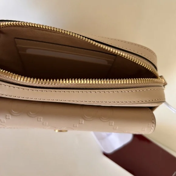 GUCCI Gilbert Calfskin Leather Mini Envelope Beige Crossbody Bag NIB 781554 - Picture 14 of 15